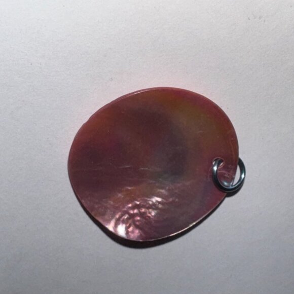 Pink and Green Black Lip Shell Pendant - Picture 2 of 8